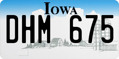 IA license plate DHM675