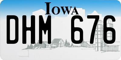 IA license plate DHM676