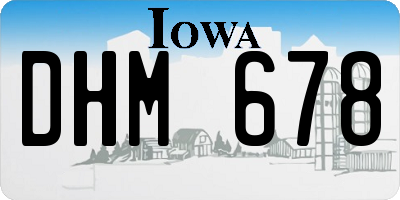 IA license plate DHM678