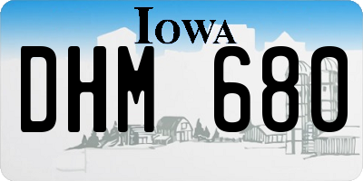 IA license plate DHM680