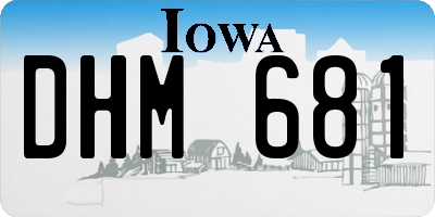 IA license plate DHM681