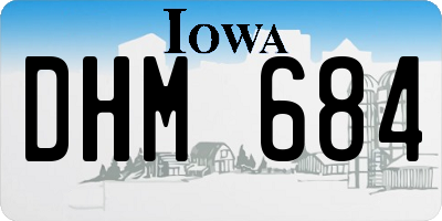 IA license plate DHM684