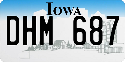 IA license plate DHM687