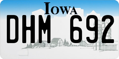 IA license plate DHM692