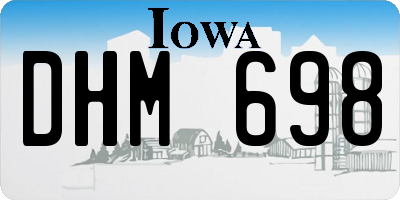 IA license plate DHM698