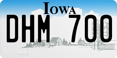 IA license plate DHM700