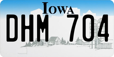 IA license plate DHM704