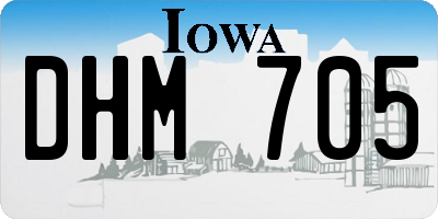 IA license plate DHM705