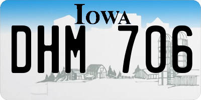 IA license plate DHM706