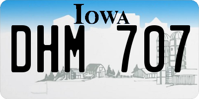 IA license plate DHM707