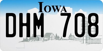 IA license plate DHM708