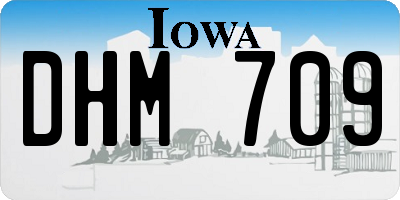 IA license plate DHM709