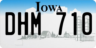 IA license plate DHM710