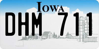 IA license plate DHM711