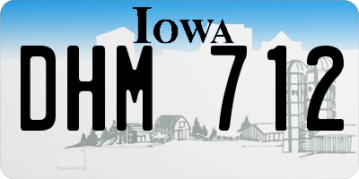 IA license plate DHM712