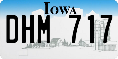 IA license plate DHM717