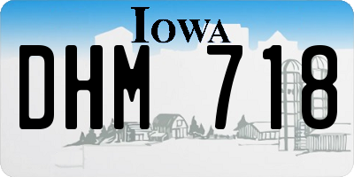 IA license plate DHM718