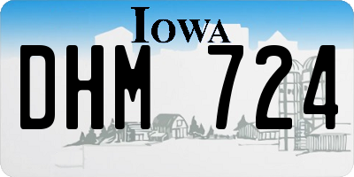 IA license plate DHM724