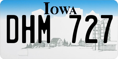 IA license plate DHM727