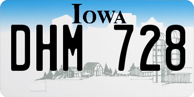 IA license plate DHM728