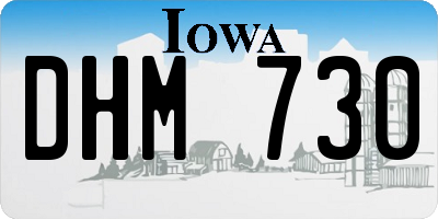 IA license plate DHM730