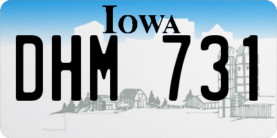 IA license plate DHM731