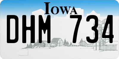 IA license plate DHM734