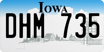 IA license plate DHM735