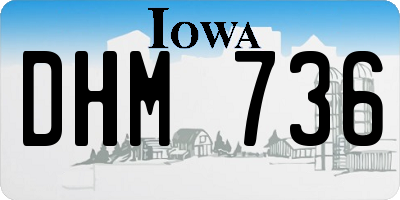 IA license plate DHM736