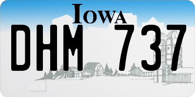 IA license plate DHM737