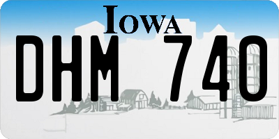 IA license plate DHM740