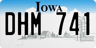 IA license plate DHM741