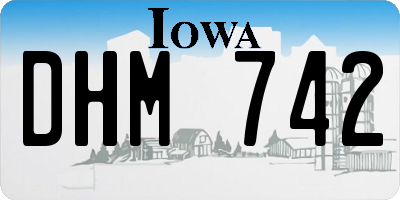 IA license plate DHM742