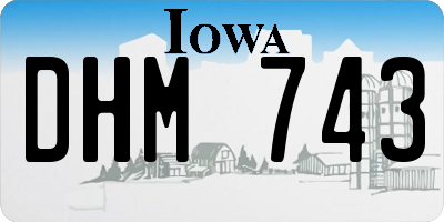 IA license plate DHM743