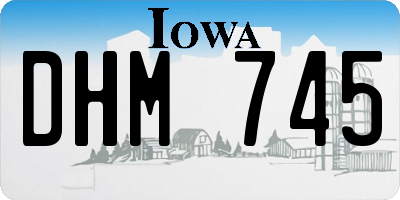 IA license plate DHM745