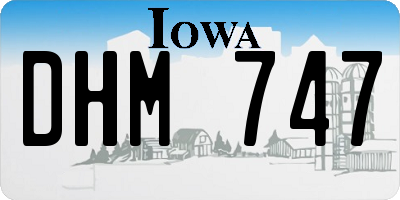 IA license plate DHM747