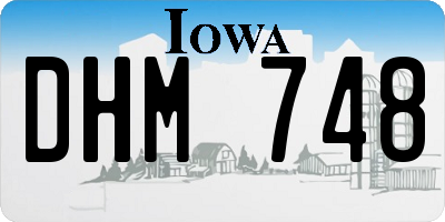 IA license plate DHM748