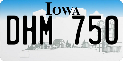 IA license plate DHM750