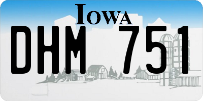 IA license plate DHM751