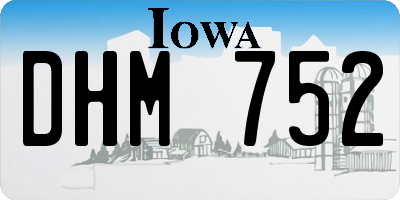 IA license plate DHM752