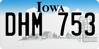 IA license plate DHM753