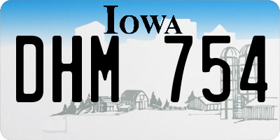 IA license plate DHM754