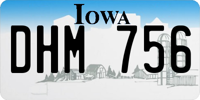 IA license plate DHM756