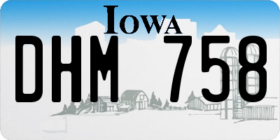 IA license plate DHM758