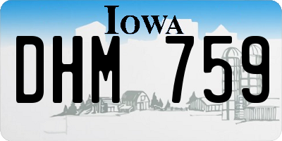 IA license plate DHM759