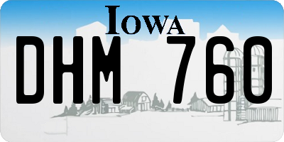 IA license plate DHM760