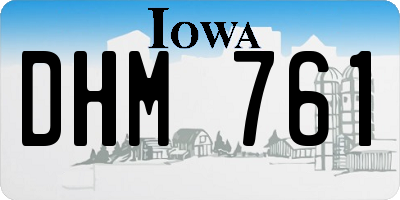 IA license plate DHM761