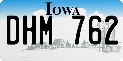 IA license plate DHM762