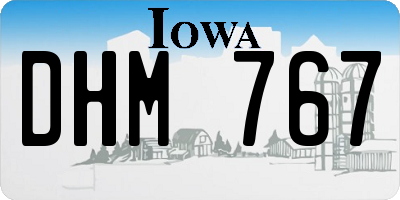 IA license plate DHM767