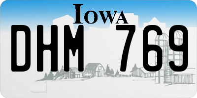 IA license plate DHM769